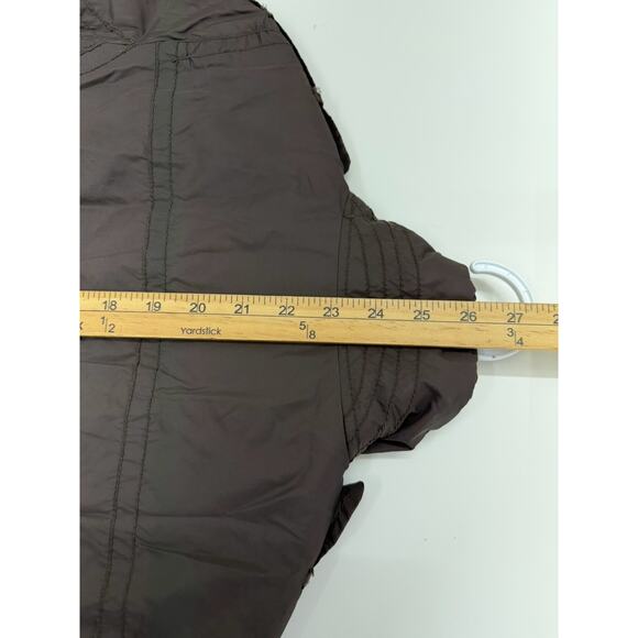 American Eagle Womens Jacket Size Medium Brown Zip Up Lined Y2K - Picture 12 of 13